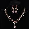 Shiny Exquisite Jewelry Sets Rhinestone Choker Necklace Earring Set  Wedding Engagement