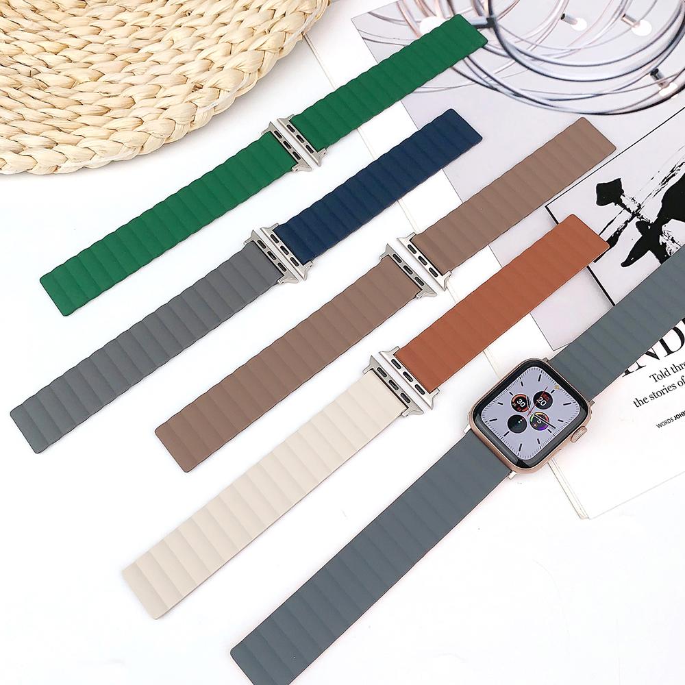 Einfaches MagnetverschlussbandFür Apple Watch Ultra 9 8 7 49mm 45mm 41mm Silikonband Für iWatch 6 5 4 SE 44mm 40mm 42mm