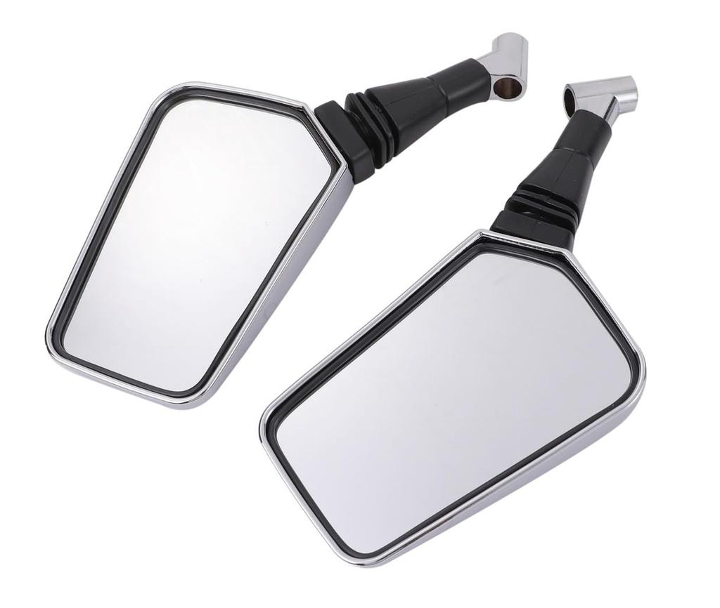 Custom Motorcycle Mirrors and Right with 8mm and 10mm Mounting Screws and Adapters Universal Fit for Super and Other Scooters (Left Set) Included.