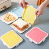 New Sandwich Toast Storage Box Silicone Portable Food Bento Containers Reusable Fresh Keeping Lunch Boxes Microwave Dinnerware
