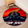 Top Gun Printed Round Rug Carpet Chair Rug Area Rug Entryway Doormats,for Office Chair Living Room Bedroom Kitchen Room.