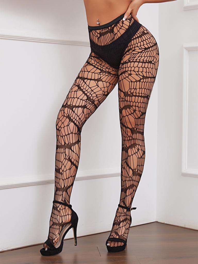 Ny Halloween Fisknätsstrumpor Set med Fisknätstights