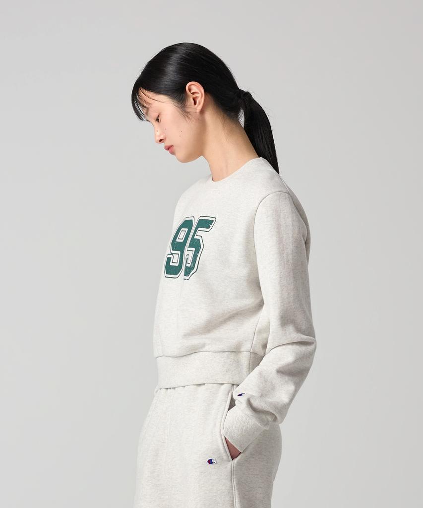 CHAMPION Women'S 95 Crop Sweatshirt Oatmeal