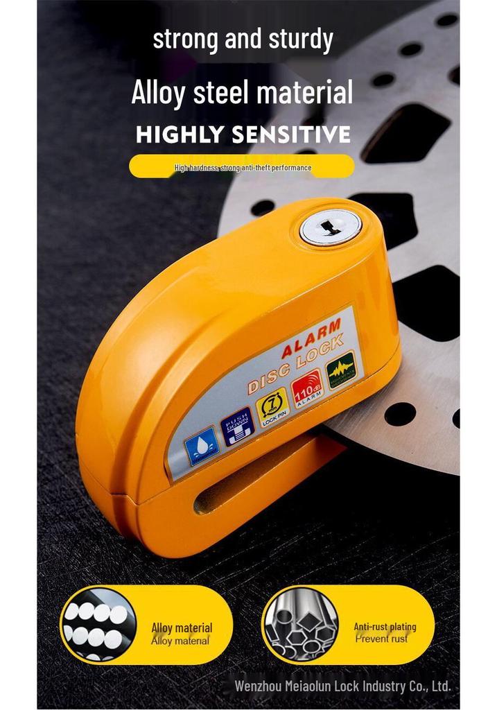 Cerradura de Disco de Freno Antirrobo Recargable para Bicicletas y Patinetes Eléctricos - Modelo Nuevo
