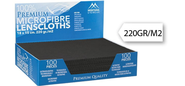 Microfiber Cloth For Glasses - Black 18X15