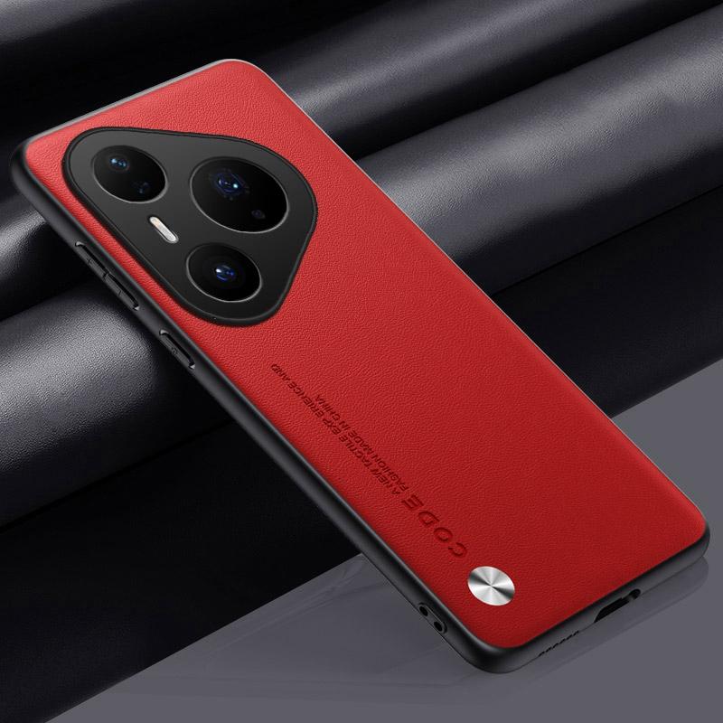 

Luxury PU Leather Case For Huawei Pura 80 Pro Plus Back Cover Matte Silicone Full Protection Phone Case For Huawei Pura 80 Ultra For Pura 80 Pro червоний