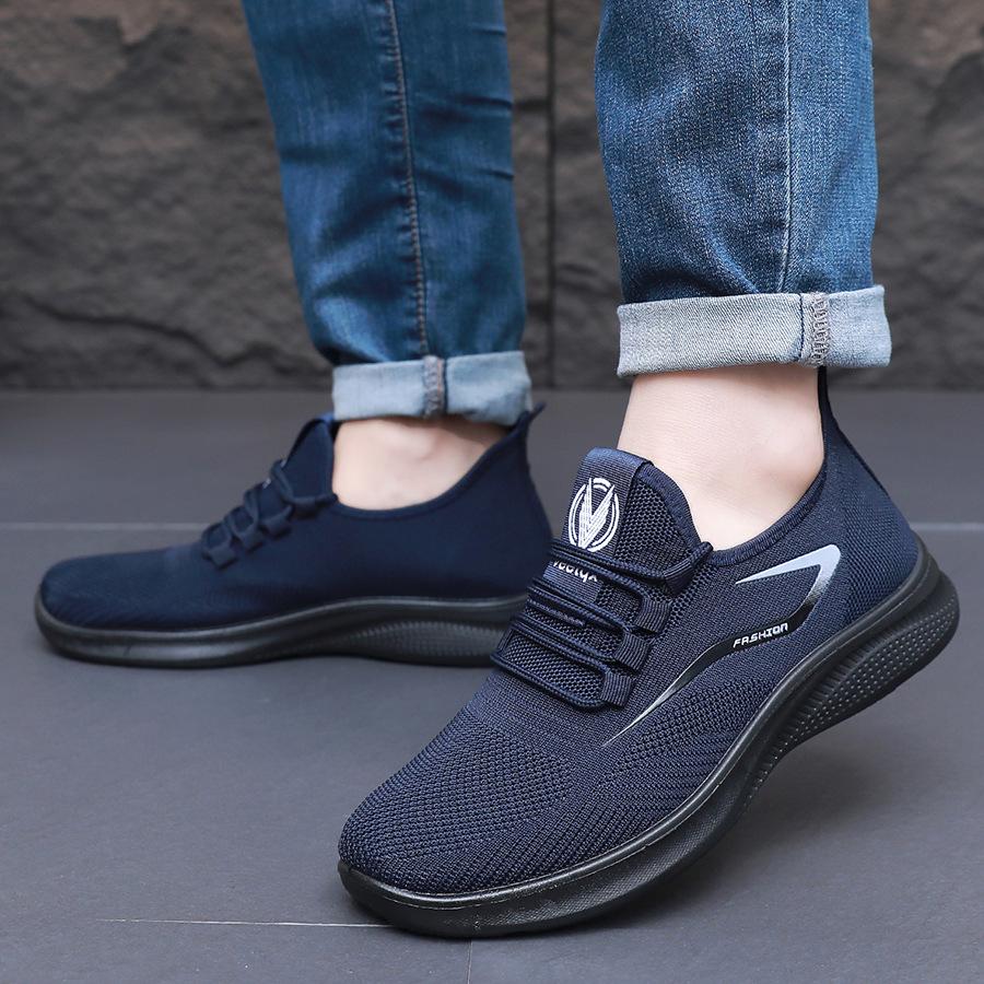 

Shoes men s single shoes shoes spring casual running shoes polyurethane breathable sneakers men s shoes 47 синій