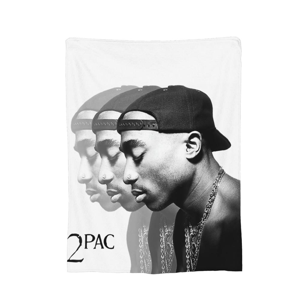 Rapper Tupac  Blanket Flannel 2pac Hip Hop Super Warm Throw Blanket for Outdoor Travel Bedroom Quilt