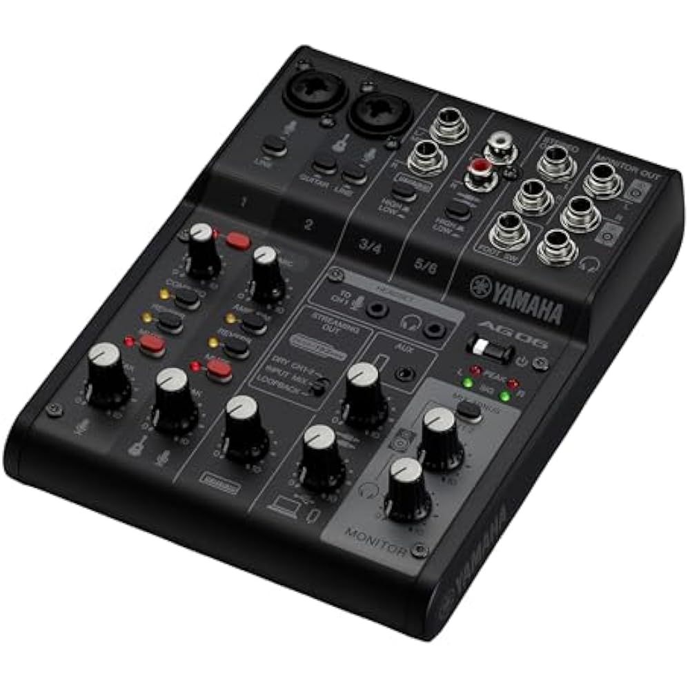 Yamaha (YAMAHA) live streaming mixer 6 channel black AG06MK2 B