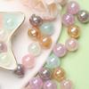100pcs 10/12/14mm Round Beads Necklace Accessories Bracelet Beaded Material Luminous UV Dazzle Jelly Color DIY Acrylic