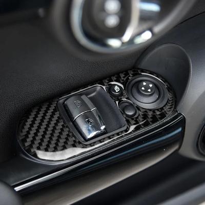 2 PEZZI Per BMW MINI Cooper S 3 PORTE F56 Pannello di Copertura Interruttore Alzacristalli Porta in Fibra di Carbonio Rivestimento Accessori Interni Auto