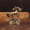 1PCS Brass Zodiac Horse With Money Horse Ornaments Desktop Decoration Crafts Ornaments Antique Bronze Animal Miniature Model
