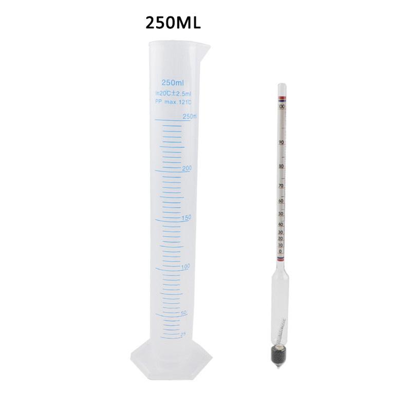 0-100% Areometr do alkoholu Tester Plastikowy Cylinder Miarkowy Alkoholomierz Wino Vintage Whisky Destylacja Piwo Warzenie