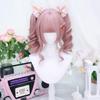 WTB Synthetic Wig Female Cute Fresh Claw Clip Deep Double Ponytail Straight Hair Wig With Bangs Christmas Cosplay Party Wig