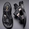 Brand Men's Sandals High-quality Cowhide Leather Sandals Outdoor Casual Sport Sandals for Men Non-slip Beach Shoes 2024Sandalias