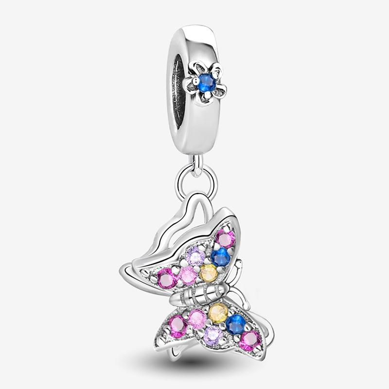 Copper Colorful Butterfly Series Fit Diy Charms Beads Bracelet Necklace Making Gift Of High Quality Fine Jewelry