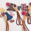 Kawaii Cute Fabric Mushroom Keychain Bag Pendant Keyrings with Lanyard  for Car Keys