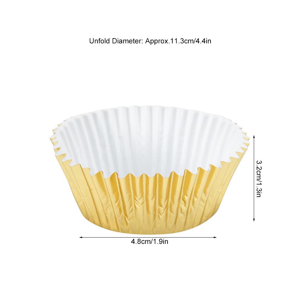 500PCS Aluminum Foil Paper Cake Cup Cupcake Liners Muffin Cases Kitchen Baking Tools