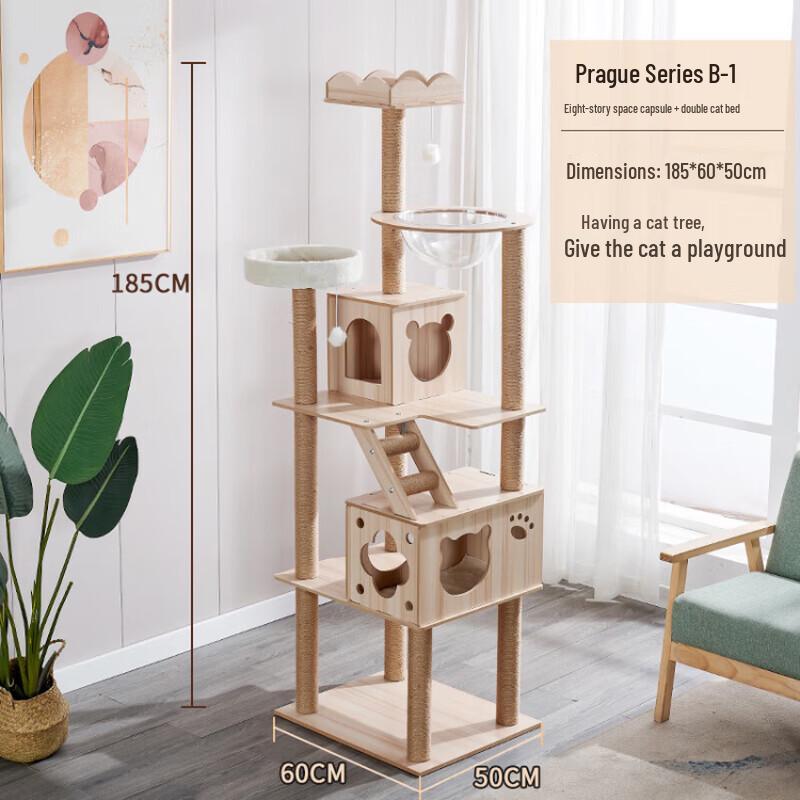 Tomigigi Multi-Level Cat Tree with Condo & Scratching Posts