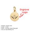 e-Manco Custom Tags Stainless Steel Charms for Necklace Bracelets 6 Sizes to Choose