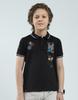 Boys's Regular Fit Printed Polo Half Sleeve T-Shirt