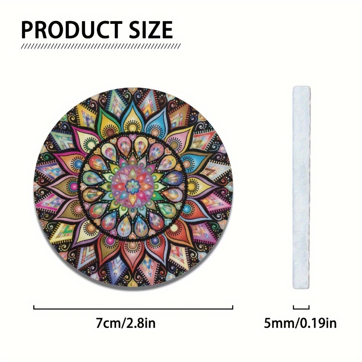 

Подстаканники для автомобиля с впитывающим эффектом в виде цветка мандалы в стиле ретро - Аксессуары для салона автомобиля, подставки под стаканы для автомобилей и домашнего стола 1pc