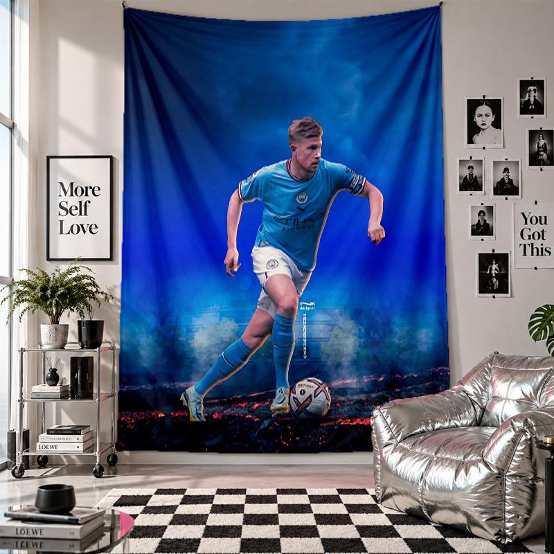 Kevin De Bruyne Wall Tapestry Home Decor Wall Hanging Cloth for Bedroom Living Room Background