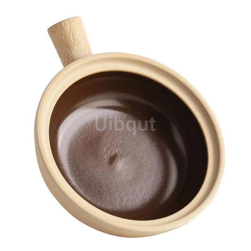 Hong Kong style Little pan rice Casserole Single handle old-fashioned clay pot Commercial high-temperature resistant sand pot