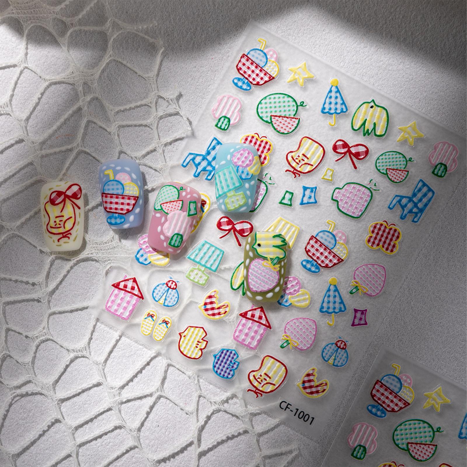 Cyansea Summer Fruit Embossed Phone Case with Decorative Stickers CF-1001