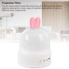 LED Ambiance Lamp Rabbit Shape Dynamic Projection Night Light with Round and Long Strip Films for Bedroom Game Room