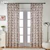 1PC LOZUJOJU Semi Blackout Cotton Linen Printed Curtain Retro Style Tassel Curtain for Small Windows Balcony Bedroom Living Room Home Decor
