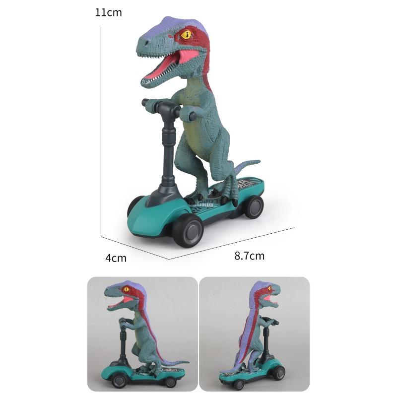 Children's Toys Dinosaur Velociraptor Tyrannosaurus Animal Pull Back Finger Scooter Small Toy Model