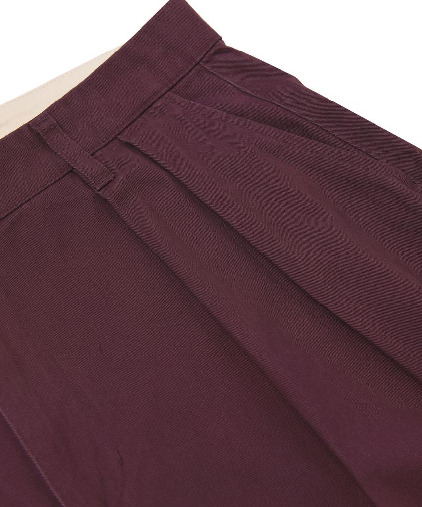 YALE Premium Vintage Two-Tuck Wide Chino Pants_Purple