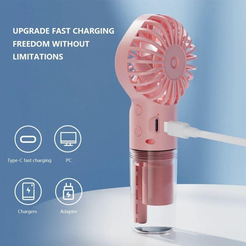 Portable Handheld Misting Fan Colorful Mini Cooling Fans Small Personal Cooling Fans  Summer