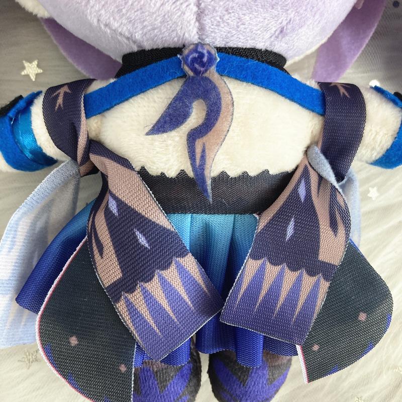 Game Genshin Impact Keqing Plush Toy 20cm Stuffed Doll Cartoon Plushie Figure Soft Bed Decorative Pillow Cosplay Kids Fans Gift