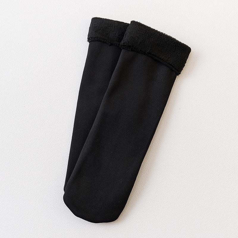 

Women s Mid-Calf Thick Fleece-Lined Socks – Flesh-Colored, Cozy & Bare-Leg Effect for Autumn/Winter One Size