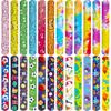 POPLAY 48PCS Slap Bracelets for Kids, Snap Bracelets Bulk Tie Dye Bracelet End of School Year Party Favors Classroom Prizes Kindergarten Graduation