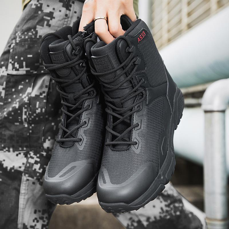 

Тактичні черевики для і нові високі черевики для пустелі Чоловічі теплі зимові черевики Тренувальне взуття Кемпінгове та альпіністське взуття 46 чорний