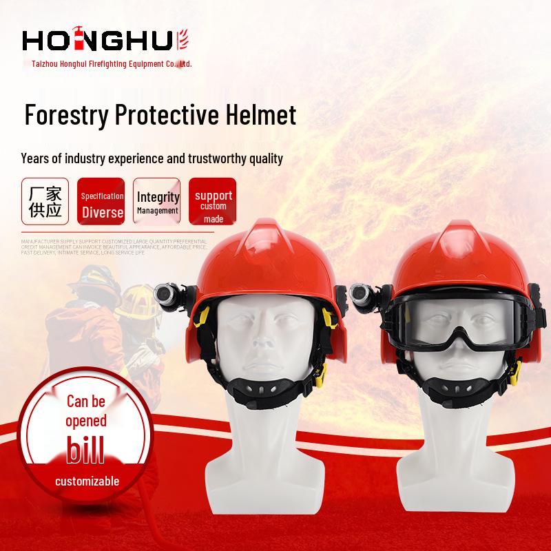 Red Forest Firefighting and Rescue Safety Helmet Protection Helmet