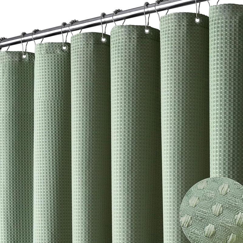 Handun Waffle Waterproof Shower Curtain
