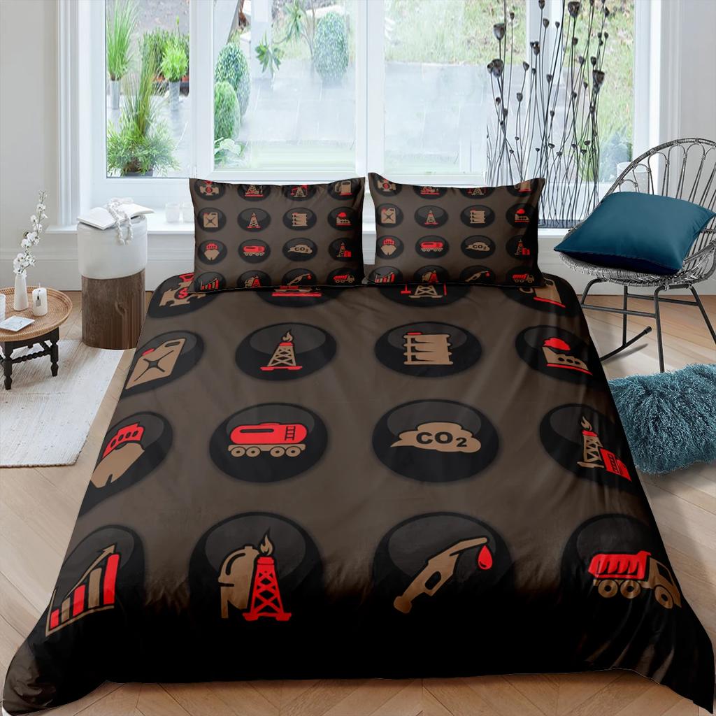 Fire Truck Fireman Duvet Cover King Queen Full Twin Size Cartoon Bedding Set for Boys Teens Polyester Quilt Cover