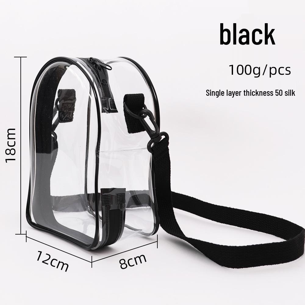 PVC Transparent Single-Shoulder Crossbody Bag - Waterproof, Portable Coin Storage for Gym & Beach