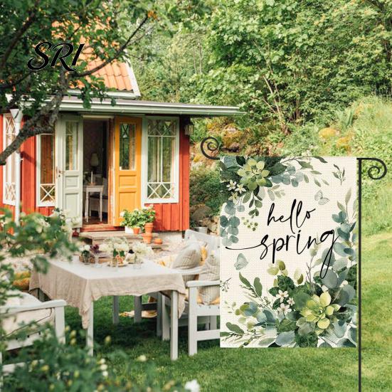 Spring Garden Decor Double-Sided Flag for Porch 12x18 Inch Fade-Resistant Floral Butterfly Welcome Print Decorative Outdoor Yard Patio Mailbox