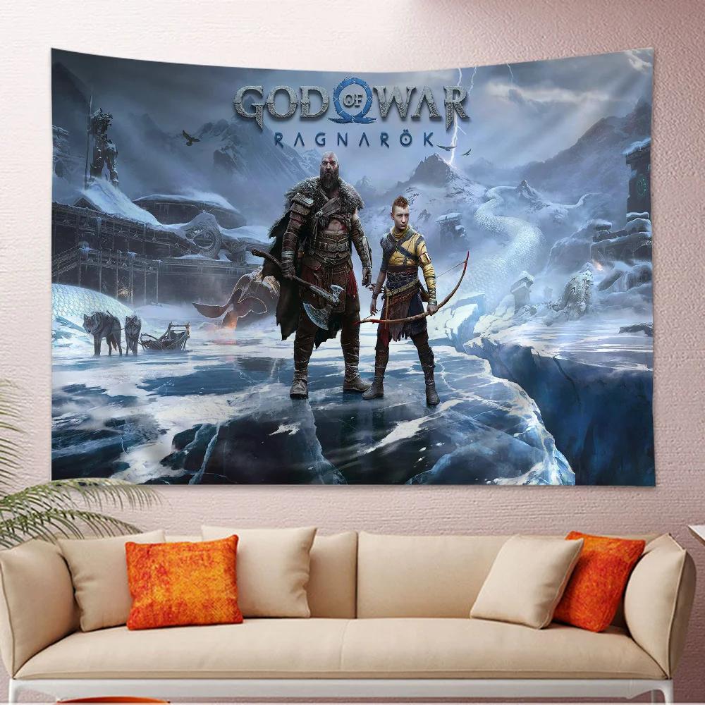 God of War Tapestry Floor Mat NonSlip Laundry Room Mat Laundry Decor Balcony Child Living Room Household Carpets