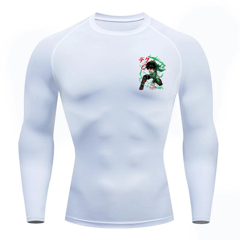 Fitness Sportswear Teenagers Tshirt Midoriya Izuku GraphicTight Training Clothes Boys Compression GYM Running Basketball Clothes