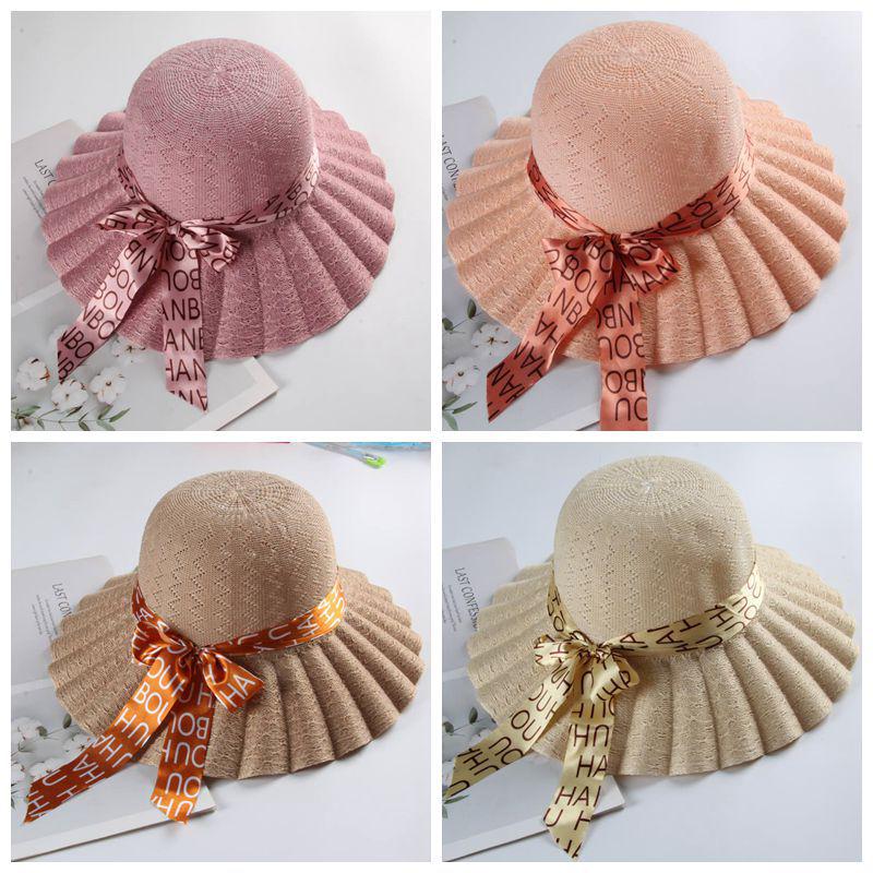 Women's Fashionable Sun Protection Wide Brim Straw Hat for Summer Beach and Scenic Outings
