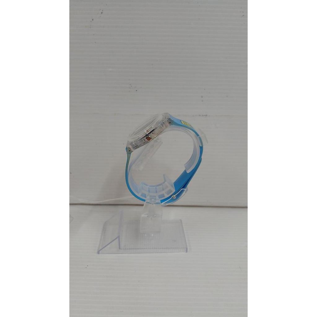 Used SWATCH BLU Flower Illustration Box Analog Quartz Watch