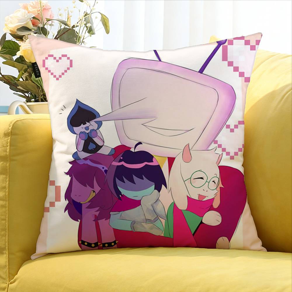 Cartoon-Spiel Deltarune Tenna Kreativ Verschiedene Größen Quadratische Kissenhülle Für Auto Haus Schlafzimmer Dekoration
