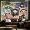 Spy Family Wall Tapestry Aesthetic Wall Hanging Printed Fabric Blanket Decorative Tapestries For Bedroom Living Room Home Decor