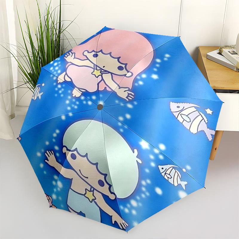 

1pc Mermaid Friends Automatic Opening/Closing Umbrella with Foldable Design, Outdoor for Fans, Travelers, Daily Use, Gift Suitable for All Occasions.R